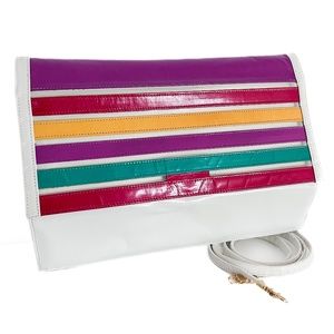 Stuart Weitzman Art deco vintage clutch bag with shoulder strap